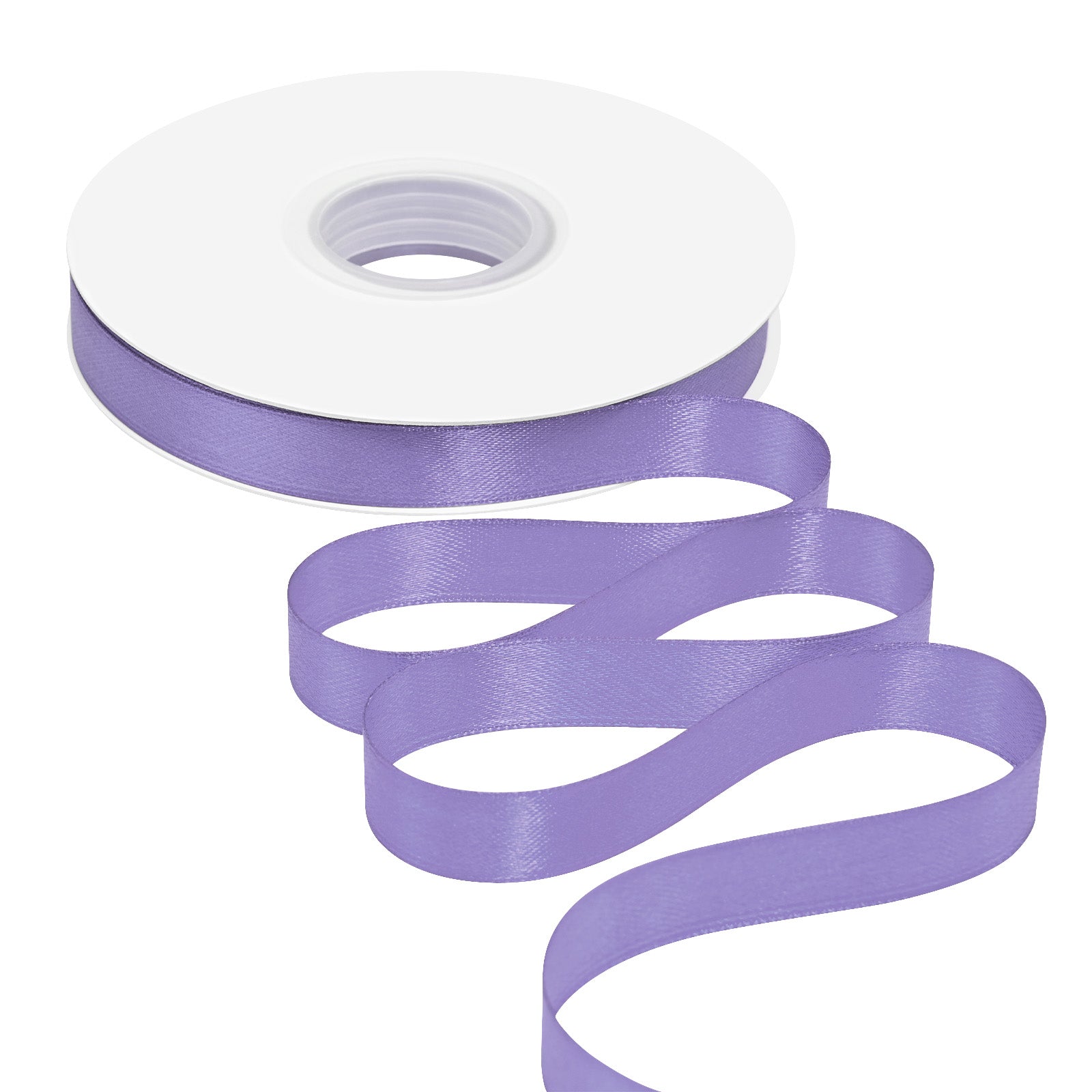 LoomJoyz Double Face Light Purple Satin Ribbon 5/8 inch X 50 Yards, Easter & Spring Decor Ribbon for Gift Wrapping, Weddings, Parties, Hair Bows & Invitations Decorations