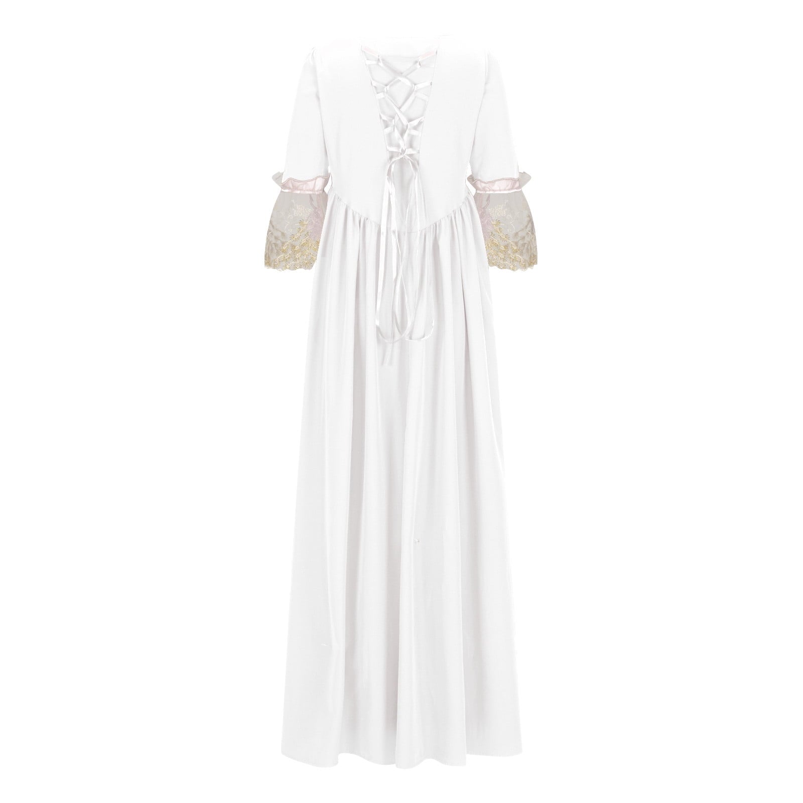 UPPADA Plus Size Victorian Dress for Women Lace Up Flare Sleeve Ball Gown with Corset Evening Party Maxi Gowns Vintage Cocktail Dress Wedding Dresses Early