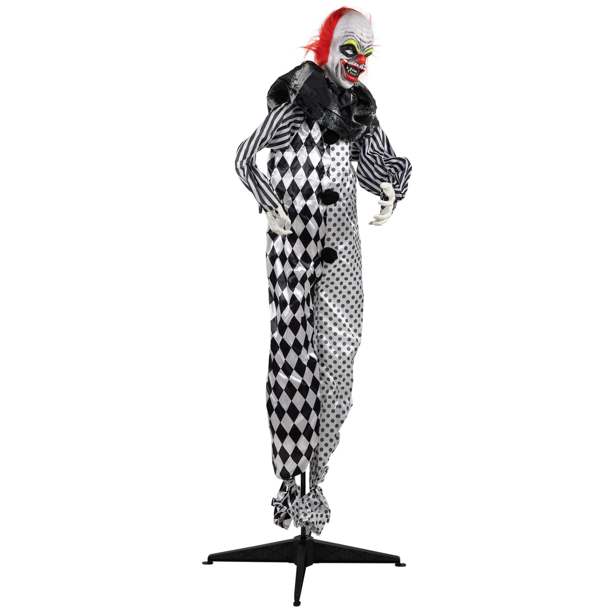 Northlight 5.5' Animated Standing Clown with Glowing Eyes Halloween Decoration
