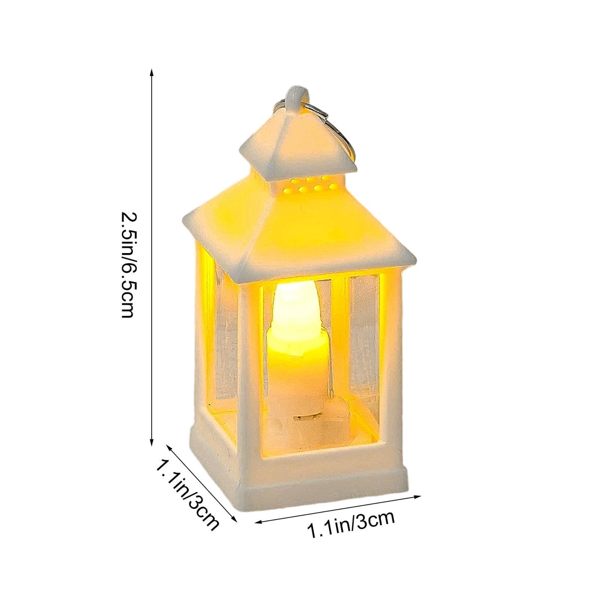 Djiypn Mini Lanterns 2Pack LED Small Lanterns Decorative Indoor Outdoor Hanging Lantern Decorative Candle Light Farmhouse Decor for Weddings Western Camping Party Halloween Christmas Decorations