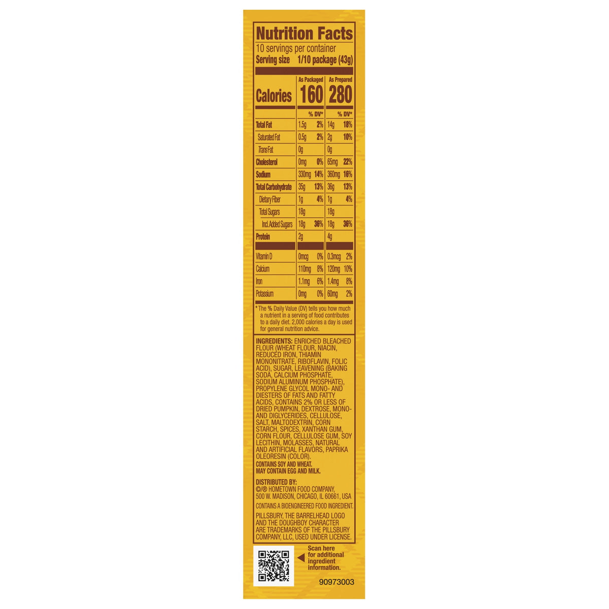 Pillsbury Moist Supreme Premium Perfectly Pumpkin Cake Mix, 15.25 Oz Box