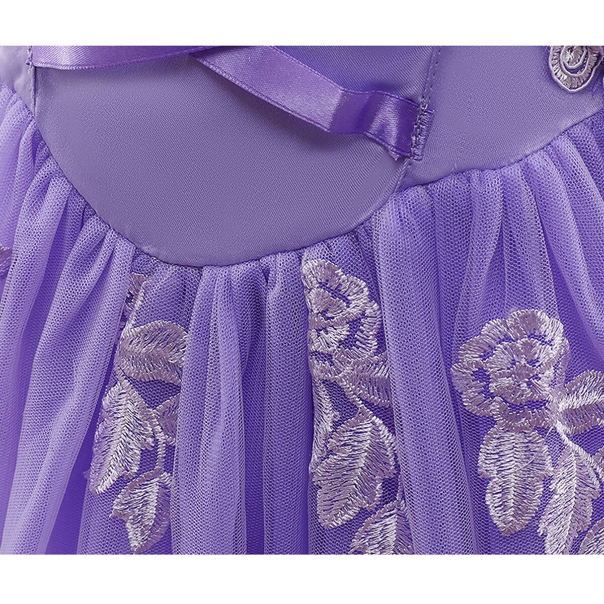 HAWEE Princess Dress for Girl Pink Cosplay Halloween Costume Puff Sleeve Layerd Dresses