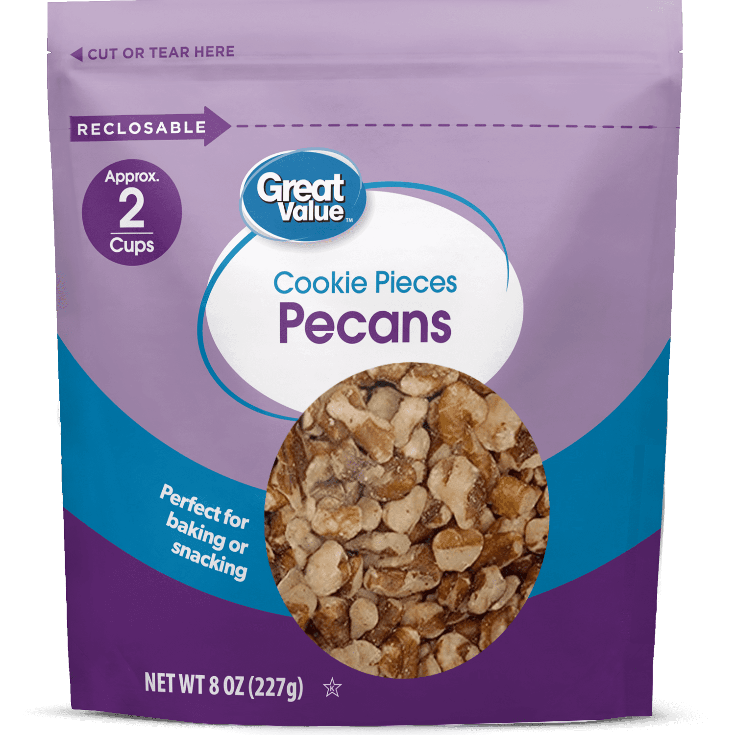 Great Value Pecan Baking Pieces, 8 oz