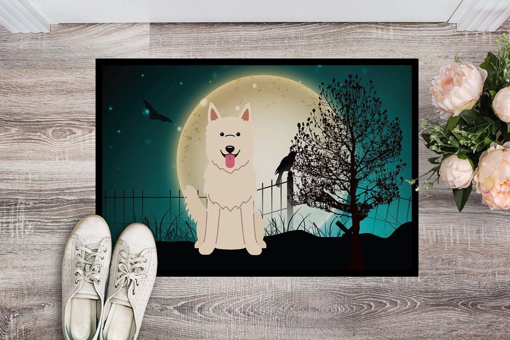 Carolines Treasures BB2235JMAT Halloween Scary White German Shepherd Indoor or Outdoor Mat, 24 x 0.25 x 36 in.