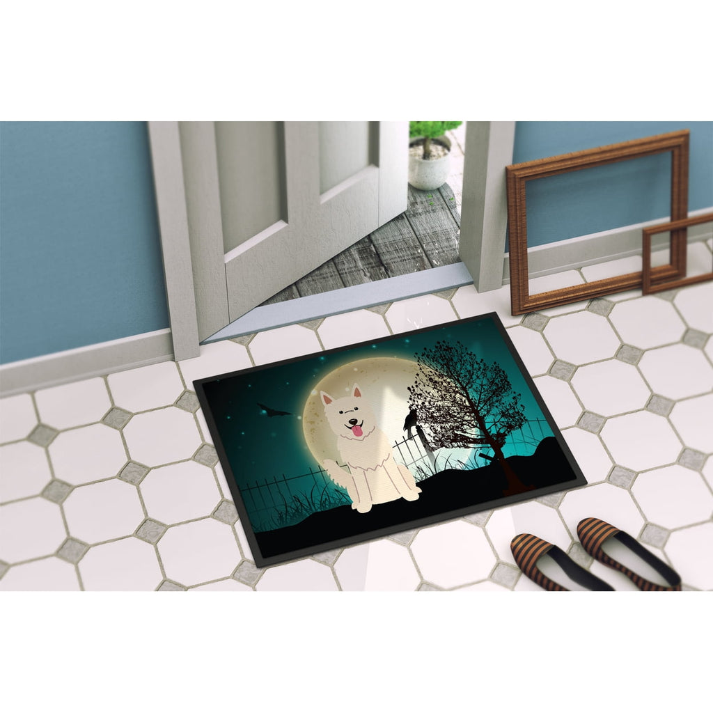 Carolines Treasures BB2235JMAT Halloween Scary White German Shepherd Indoor or Outdoor Mat, 24 x 0.25 x 36 in.