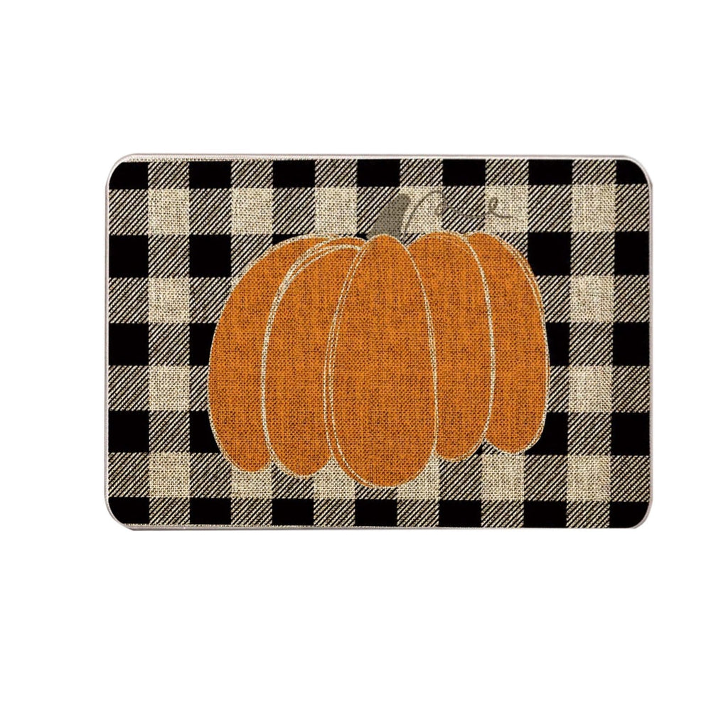 YIMWNYI Halloween-Themed Pumpkin Door Mat, Spooky Entryway Rug, Trick-or-Treat Decor, Non-Slip Wiper, festive Halloween decoration, indoor/outdoor welcome mat