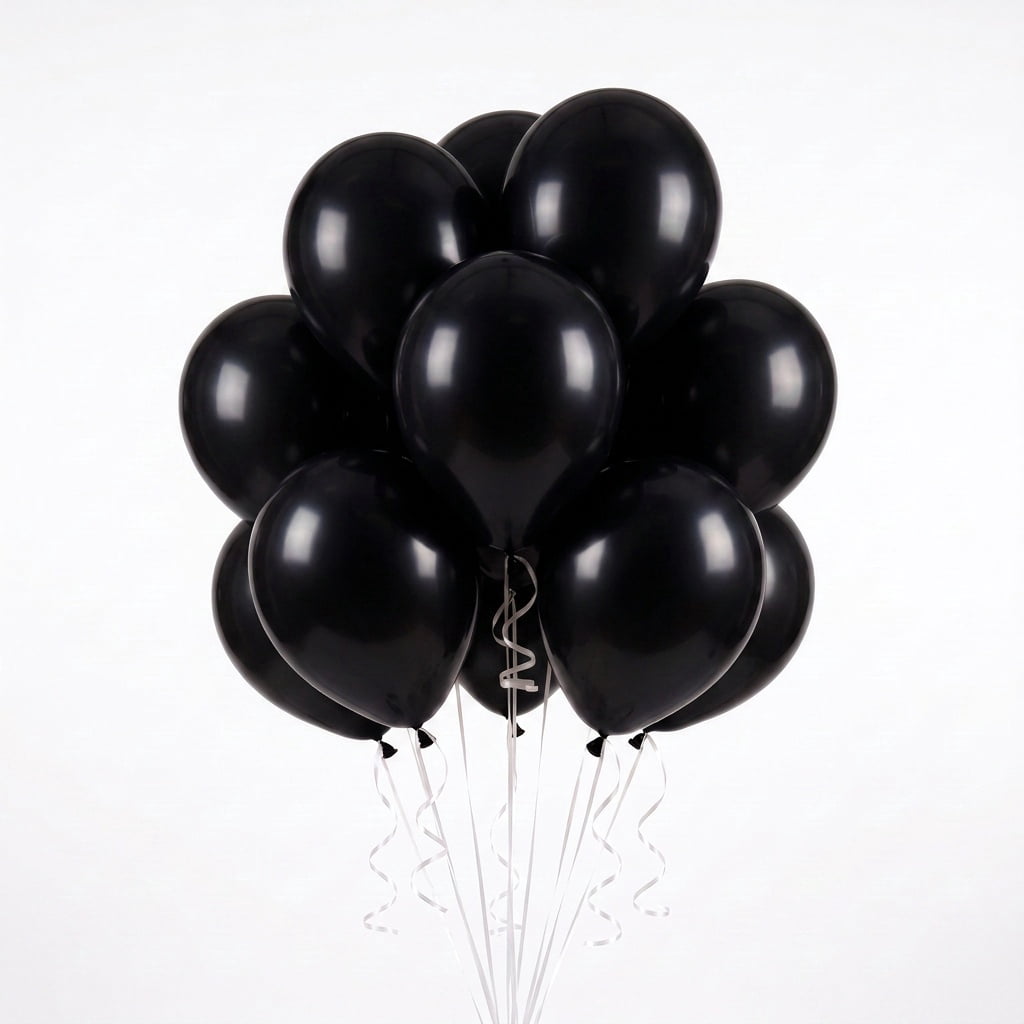 12" Black Latex Balloons, 15 Pieces, by Way To Celebrate