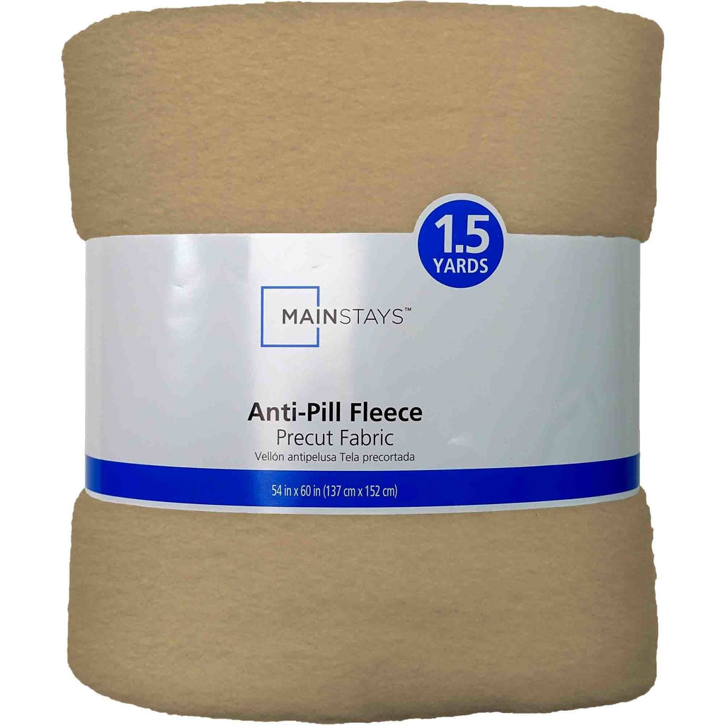 Mainstays 1.5 Yards 100% Polyester Lux Anti-pill Fleece Solids, White, 60" Wide for Crafts