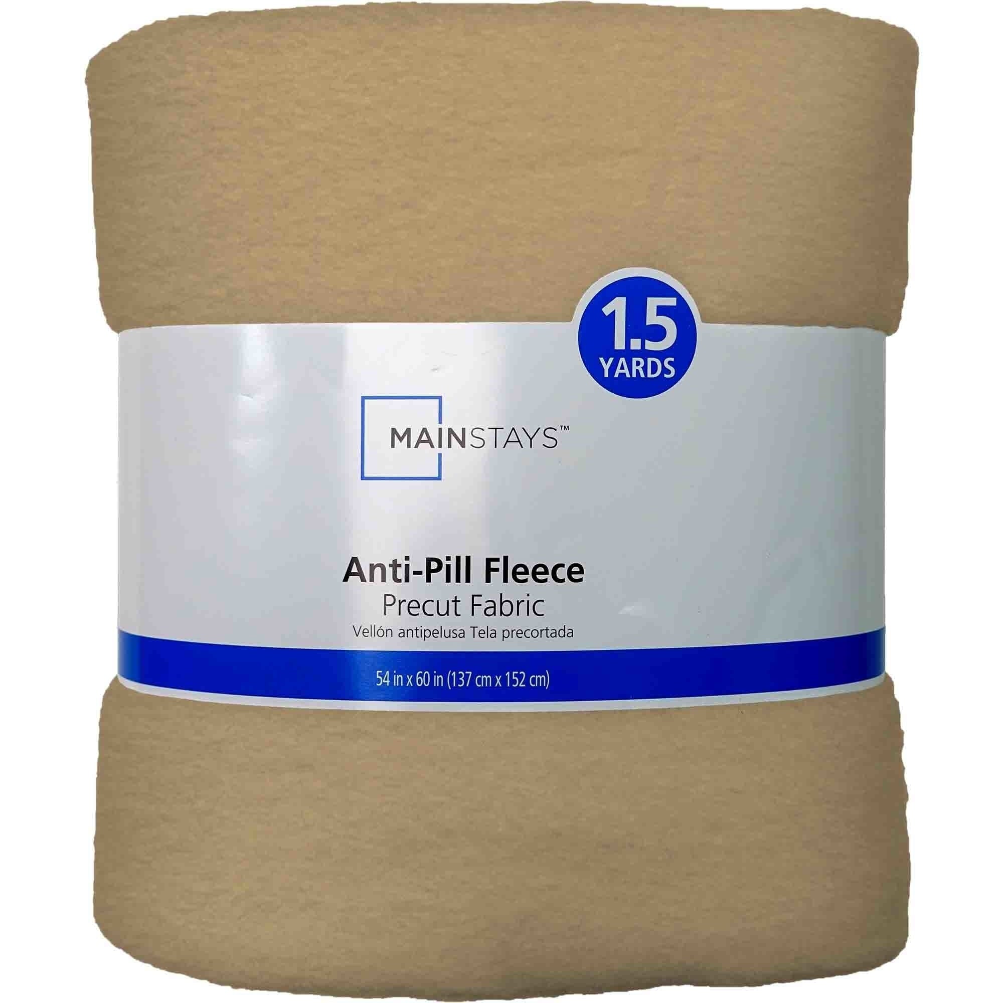 Mainstays 1.5 Yards 100% Polyester Lux Anti-pill Fleece Solids, White, 60" Wide for Crafts