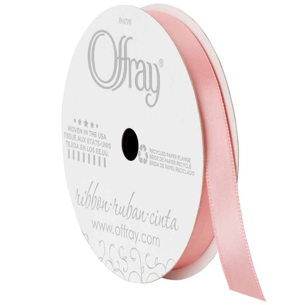 Offray Ribbon, Red Wine 3/8 inch Single Face Satin Polyester Ribbon, 18 feet