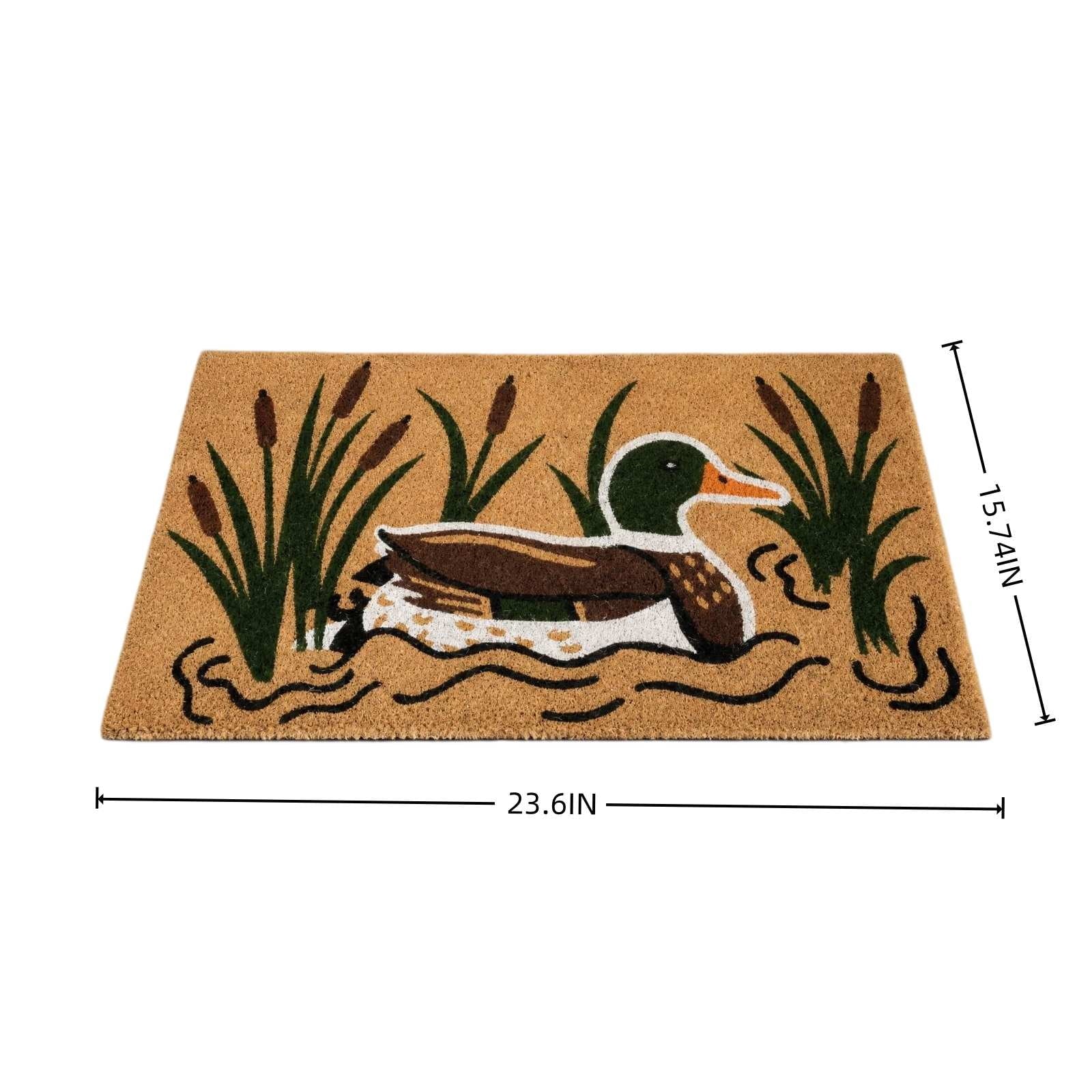 Clearance Halloween Multicolor Scallop Boo Outdoor Coir Doormat, 48" x 30" Large Halloween Bath Rug, Halloween Decoration Outdoor Indoor, Gift for Women Men