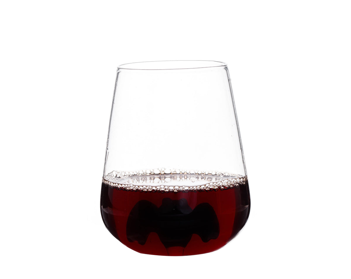 Way To Celebrate Halloween Stemless Wine Glass with Bat, 16.5 oz