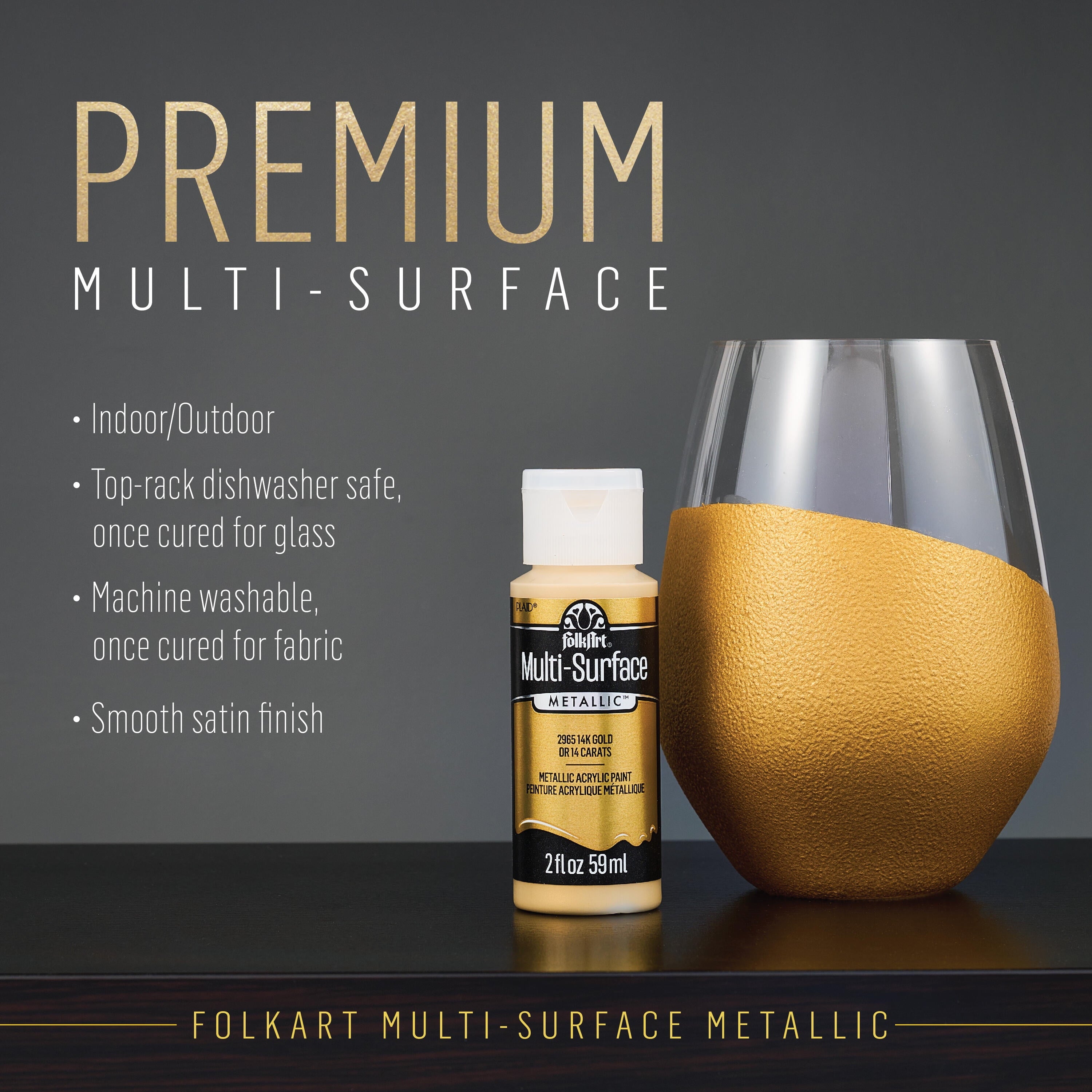 FolkArt Best of Golds Acrylic Craft Paint Set Featuring 5 Premium Gold Paint Formulas