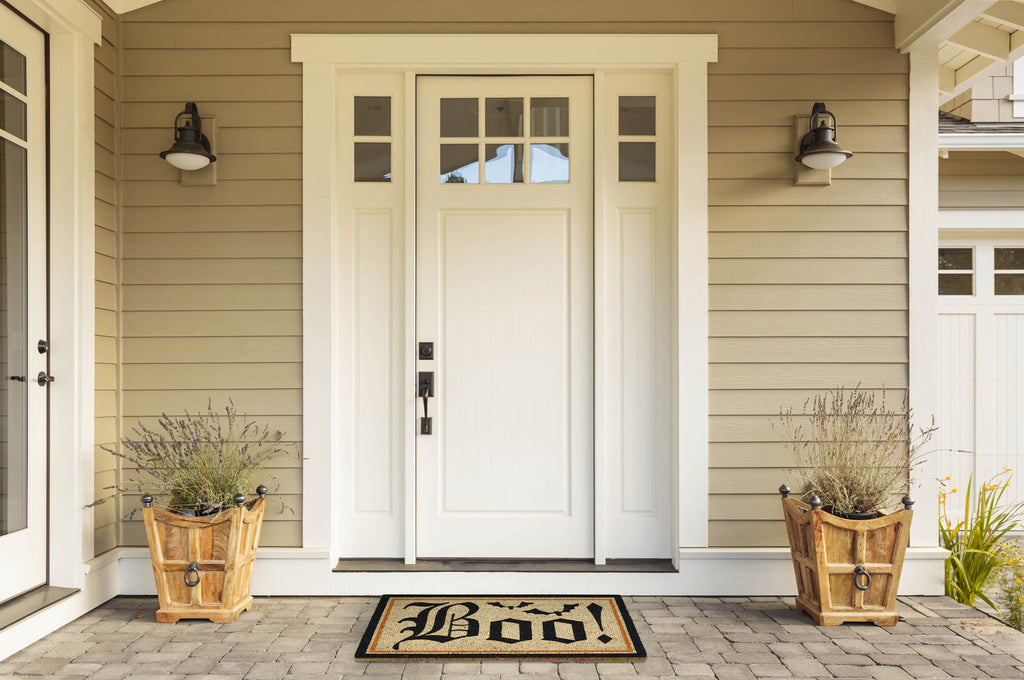 DII Decorative Halloween Welcome Doormat, Front Door Décor, 17x29", Jack-O-Lantern