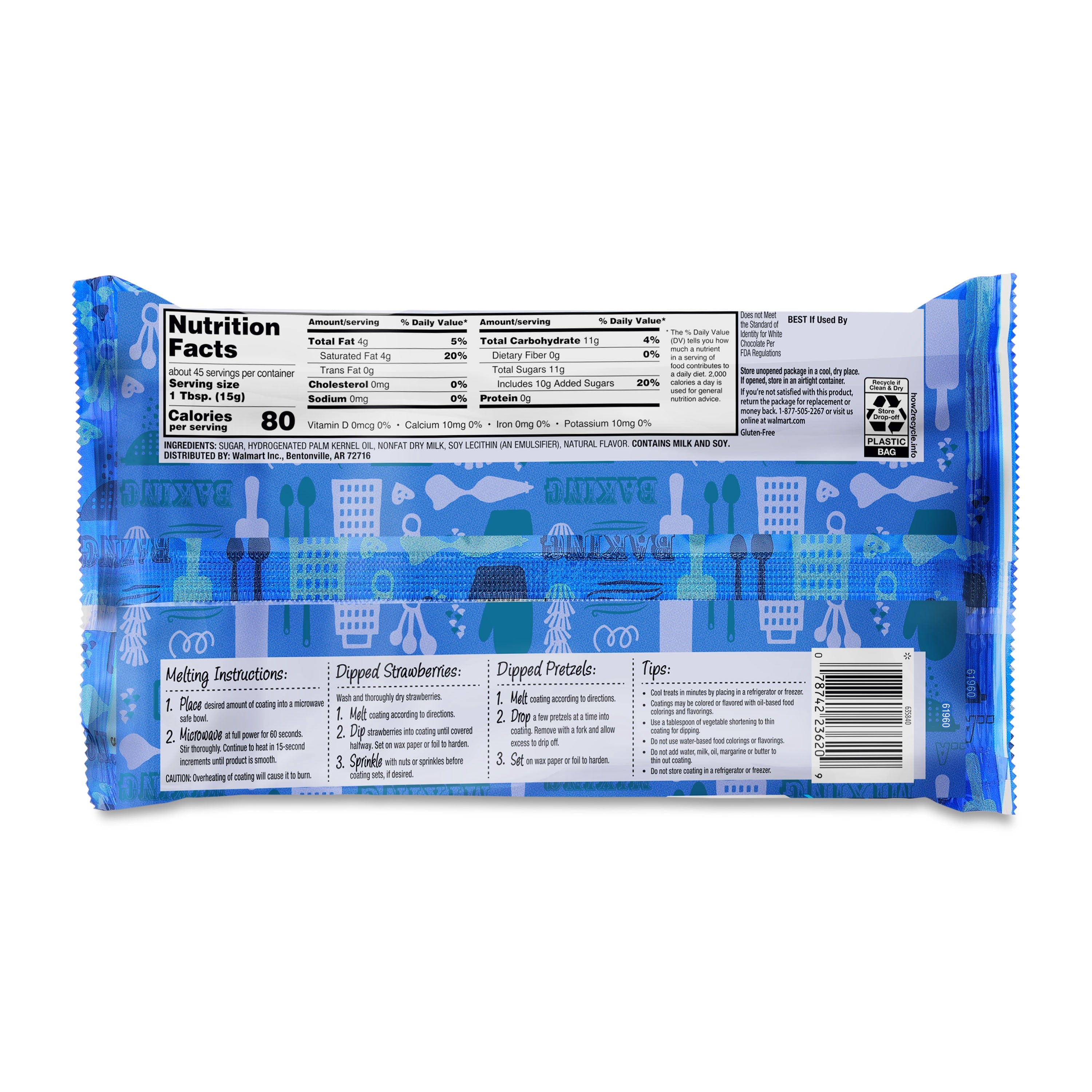 Great Value Almond Bark, Vanilla, 24 oz Bar