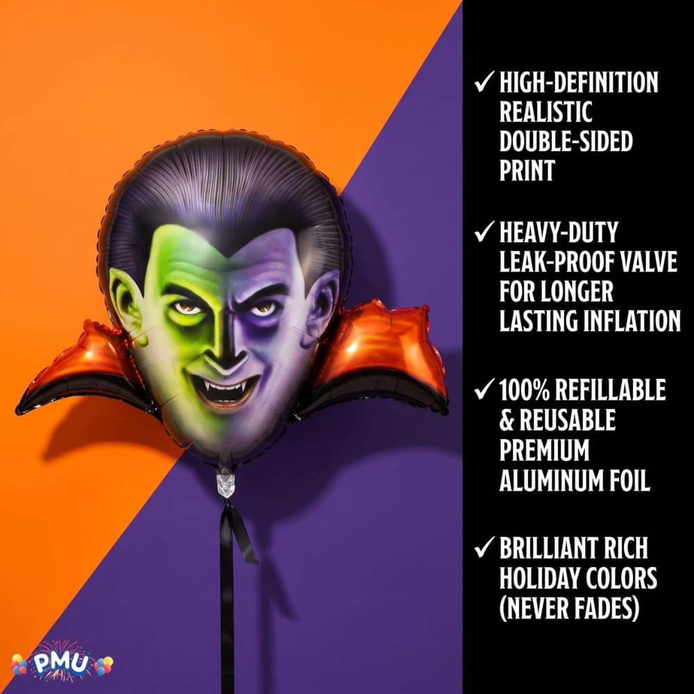 PMU Halloween Flying Ghost 24 Inch Mylar-Foil Balloon (10/pkg) Pkg/1