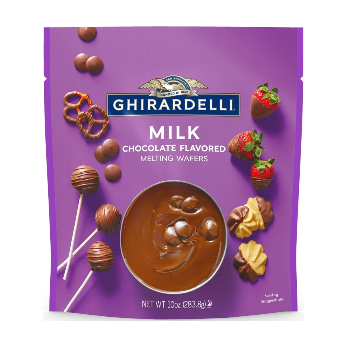 GHIRARDELLI Milk Chocolate Flavored Melting Wafers, 10 oz Bag