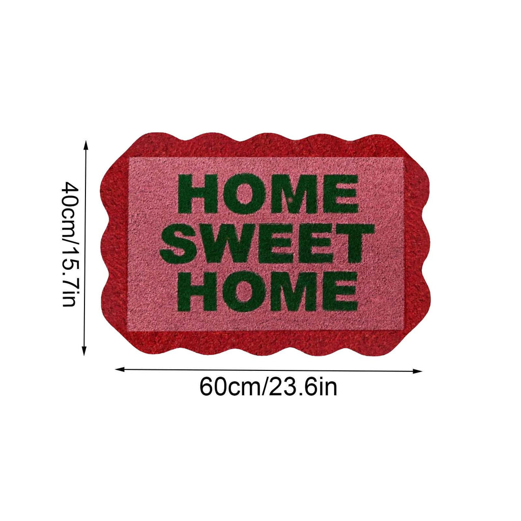 Lypsnake Natural Coco Coir Doormat - "Love Grows Here" Printed with Delicate Floral Pattern, Non-slip Absorbent Entry Mat for Home Entrance Porch Patio and Outdoor Decoration