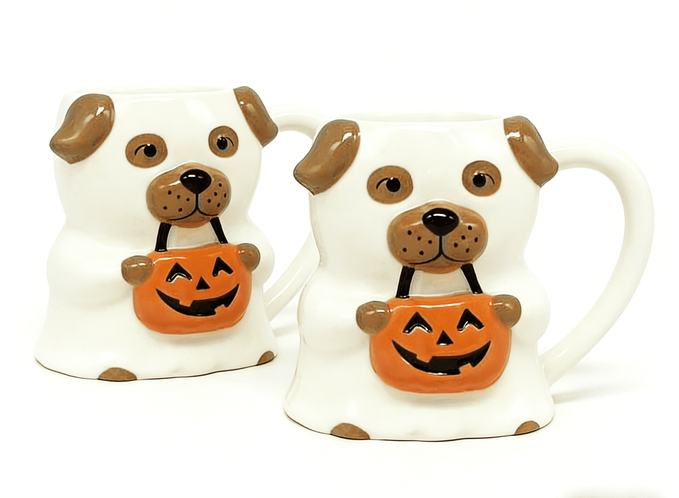 Way to Celebrate Halloween White Ghost Dog Ceramic Coffee Mug, 14.88 oz