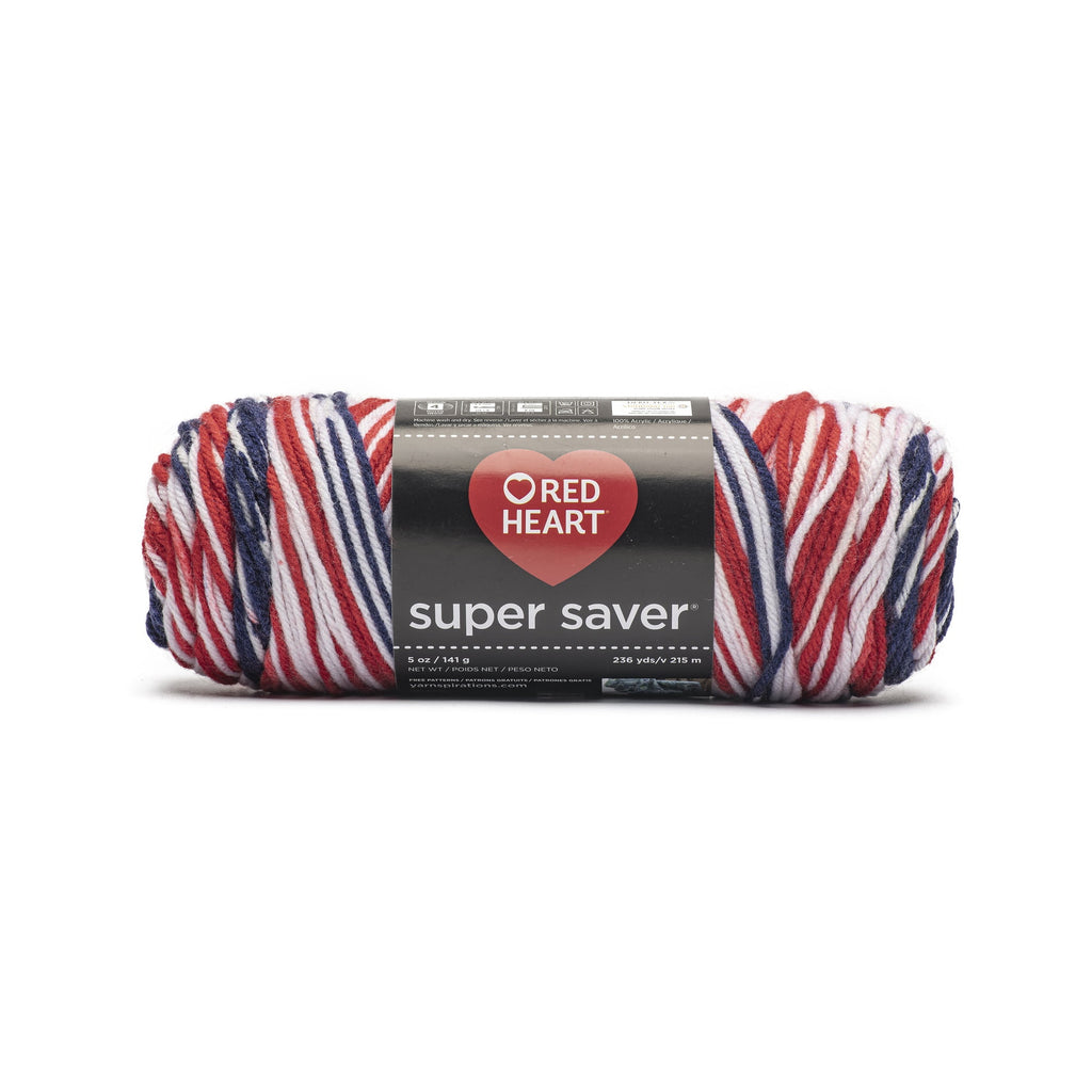 Red Heart® Super Saver® 4 Medium Acrylic Yarn, Bonbon Print 5oz/142g, 236 Yards