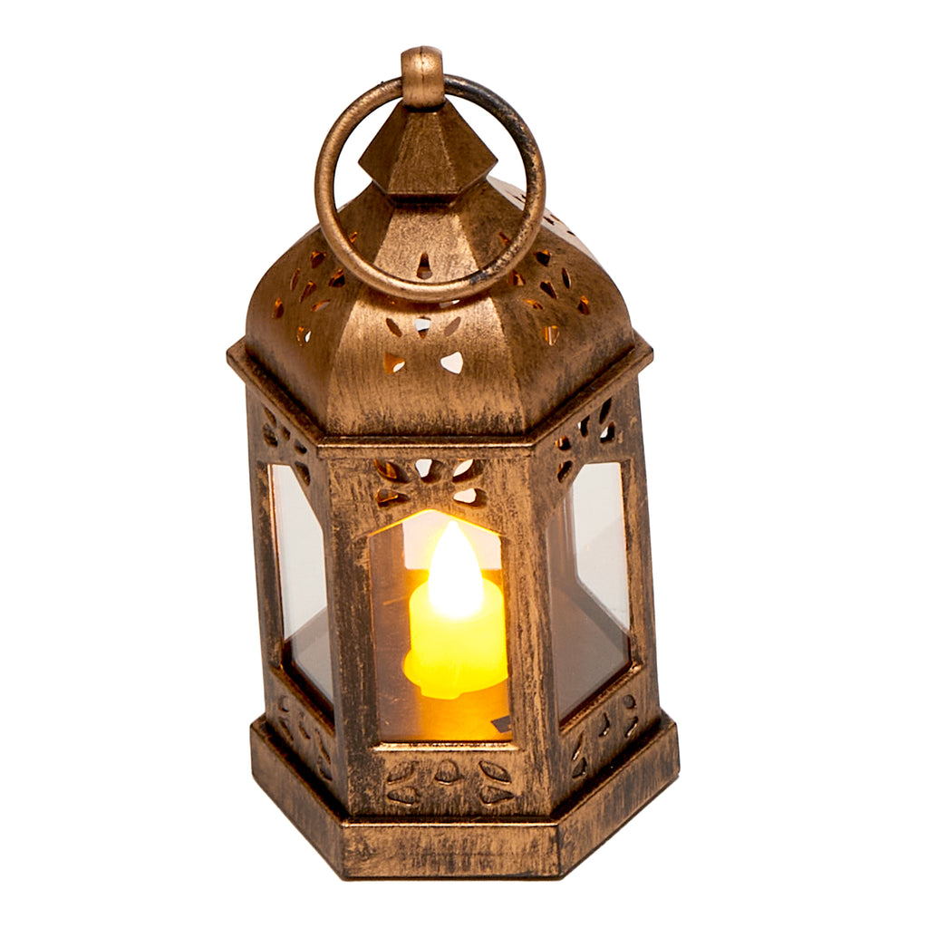 KFFKFF 12-Piece Decorative Candle Lantern Set,LED Flameless Candles with Plastic Frames and Glass Panels, Hanging Lanterns for Indoor and Outdoor Decor, Ideal for Parties,and Farmhouse Style, Bronze