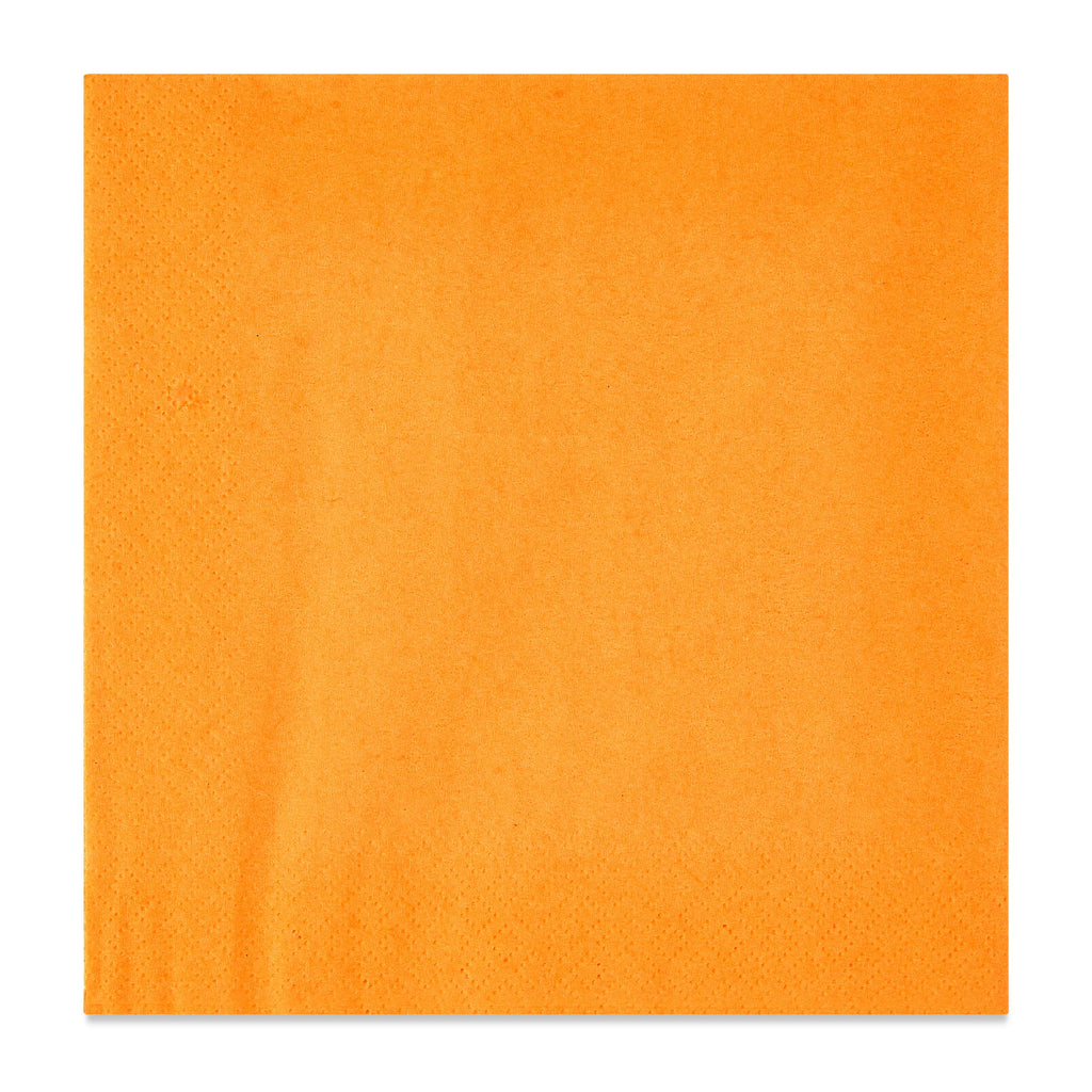 24 Count 6.5IN x 6.5IN Orange Disposable Paper Napkins by Way To Celebrate