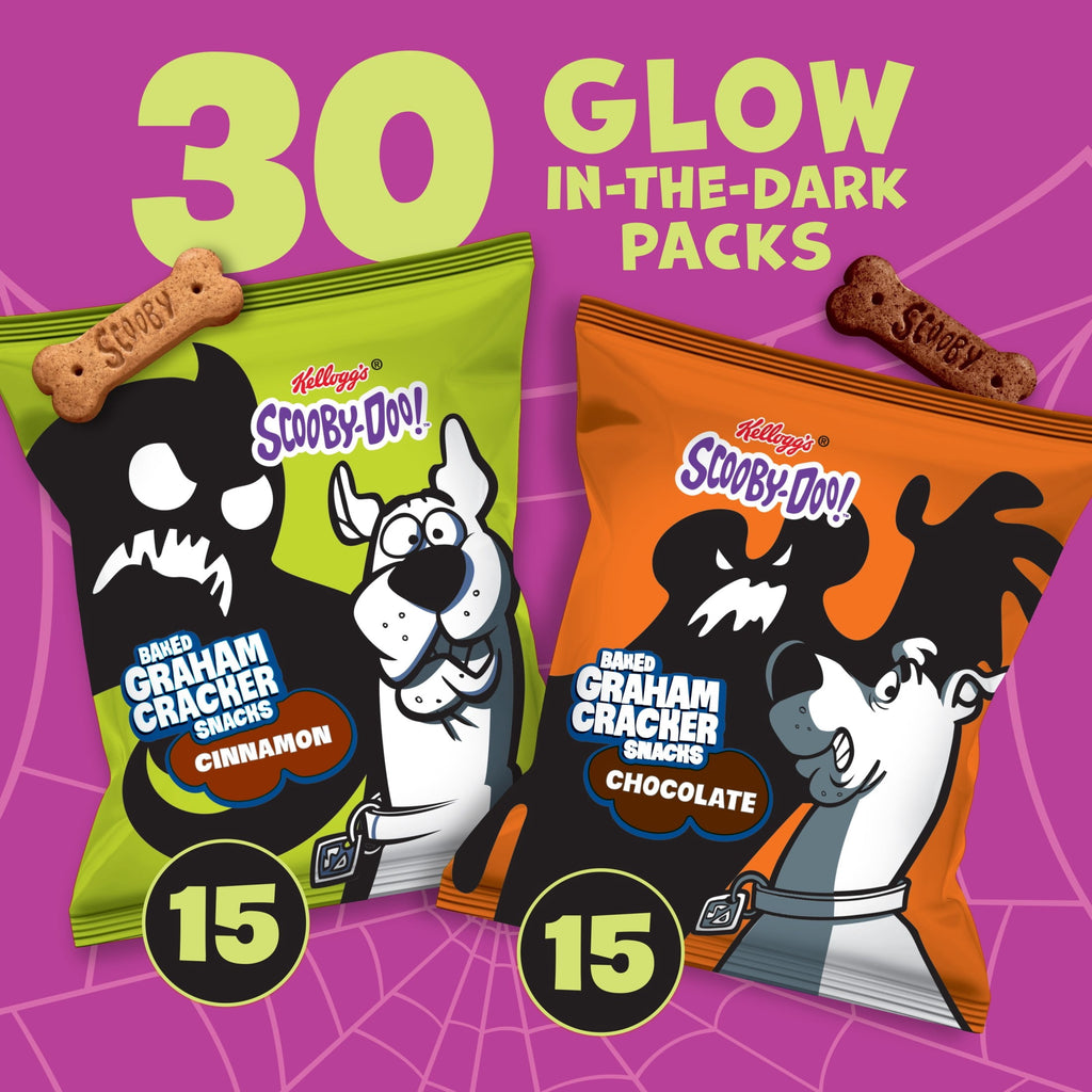 Kellogg's SCOOBY-DOO! Variety Pack Graham Snacks, Halloween Snacks, 30 Count