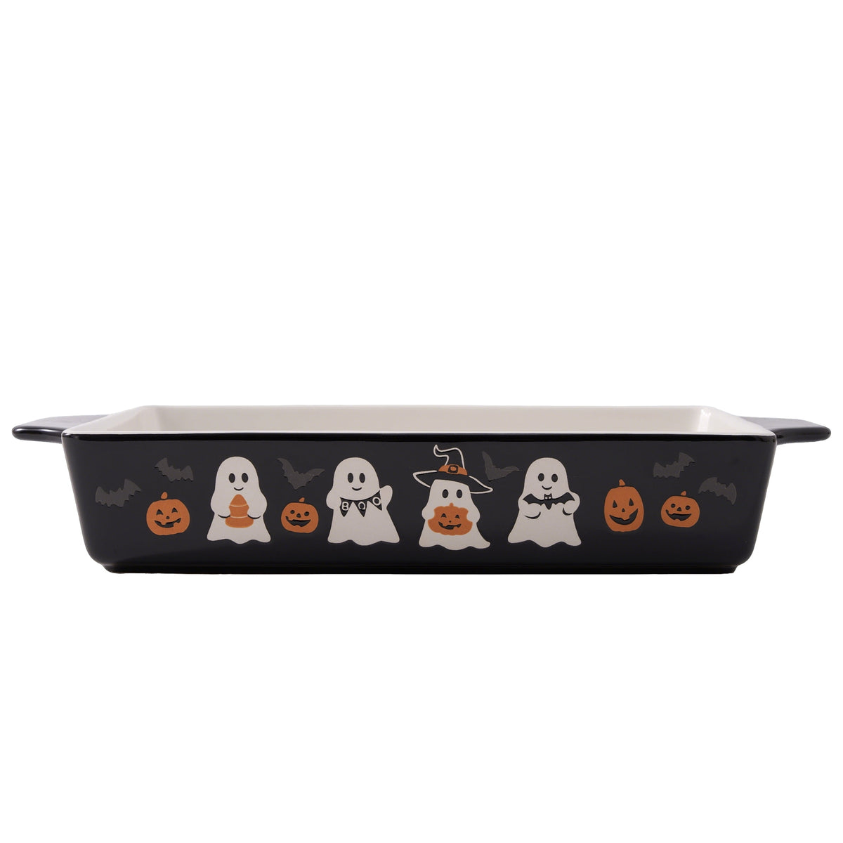 Way To Celebrate 9 in x 13 in Ghost & Jack-O-Lantern Glazed Stoneware Bake & Serve Dish