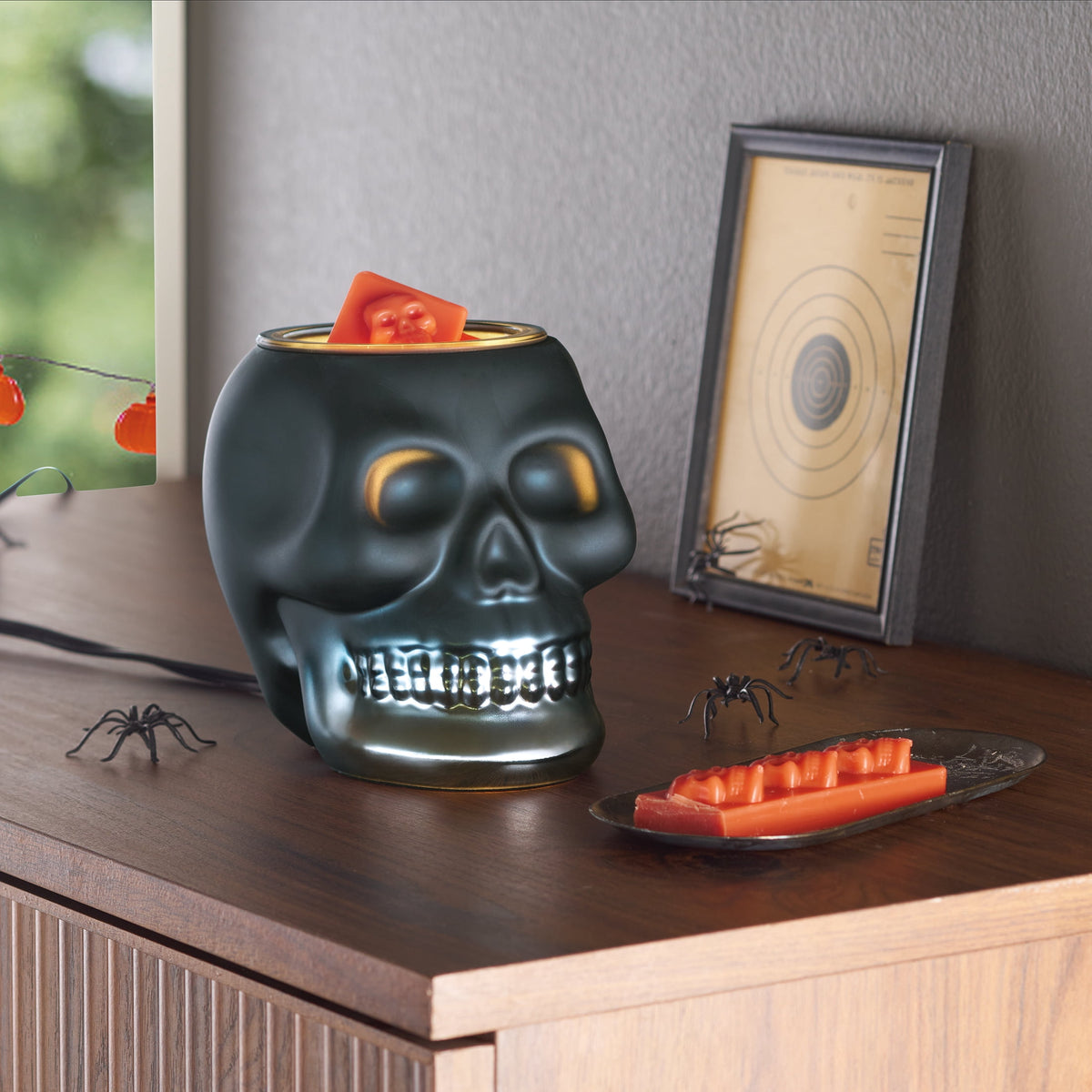 Better Homes & Gardens Halloween Ceramic Electric Plug-in Wax Melt Warmer with Farm Apple Pumpkin Wax Melts, Spooky Ghost