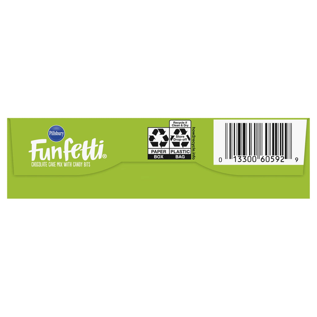 Pillsbury Funfetti Slime Chocolate Cake Mix with Colored Bits, 15.25 Oz Box