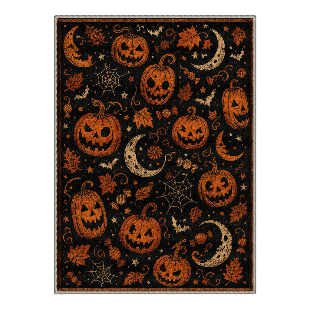 GENIMO 2'x7' Halloween Runner Rug, Washable Non Slip Soft Vintage Witch Indoor Outdoor Hallway Runner for Porch Patio Kitchen Entryway, Retro Sepia