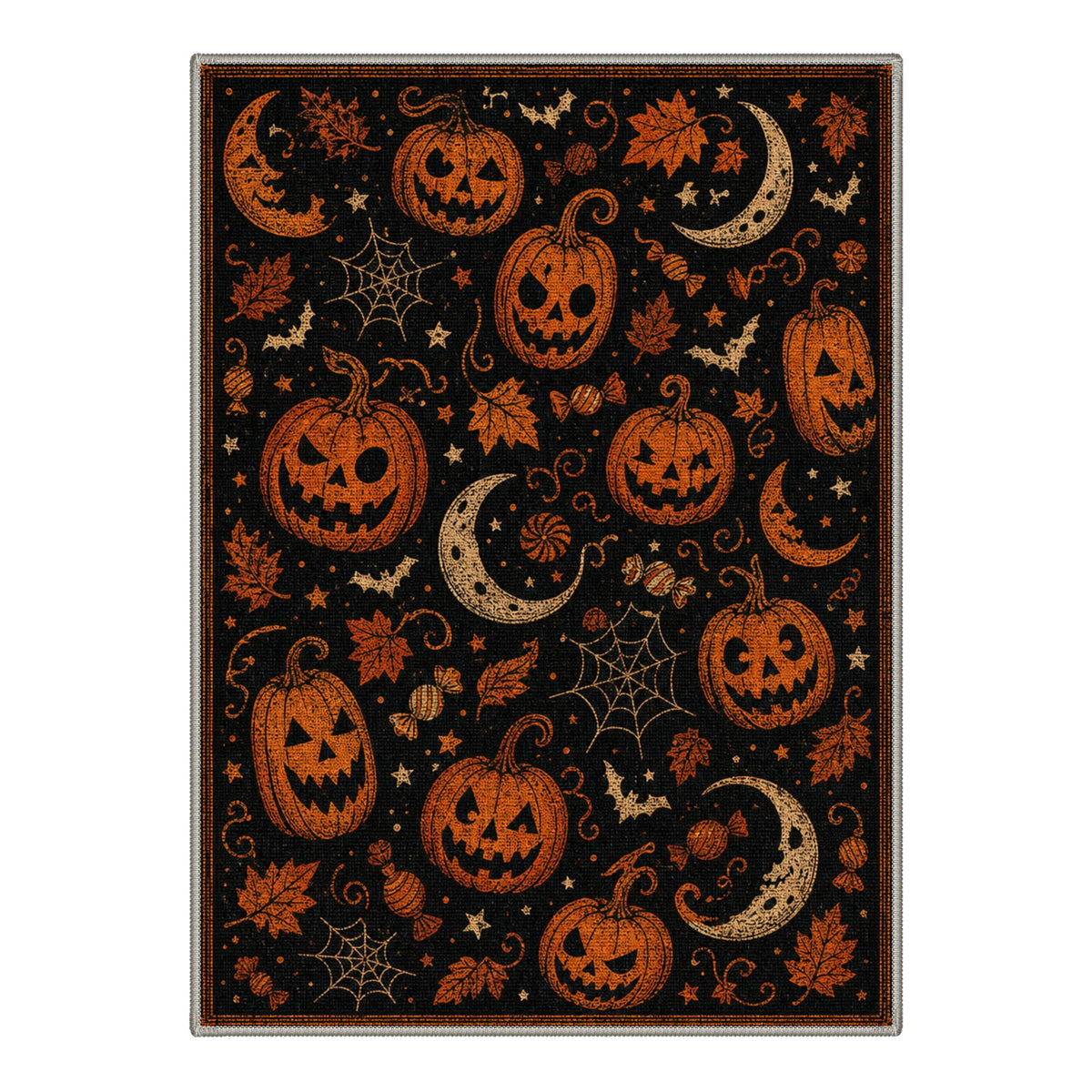 GENIMO 2'x3' Halloween Doormat, Washable Non Slip Soft Gothic Castle Outdoor Door Mat for Front Door Covered Porch Patio Entryway, Antique Gold