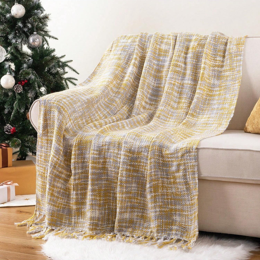 Orange Throw Blanket for Couch,Decorative Fall Blanket,Halloween Throws for Home Decor,50"x60"