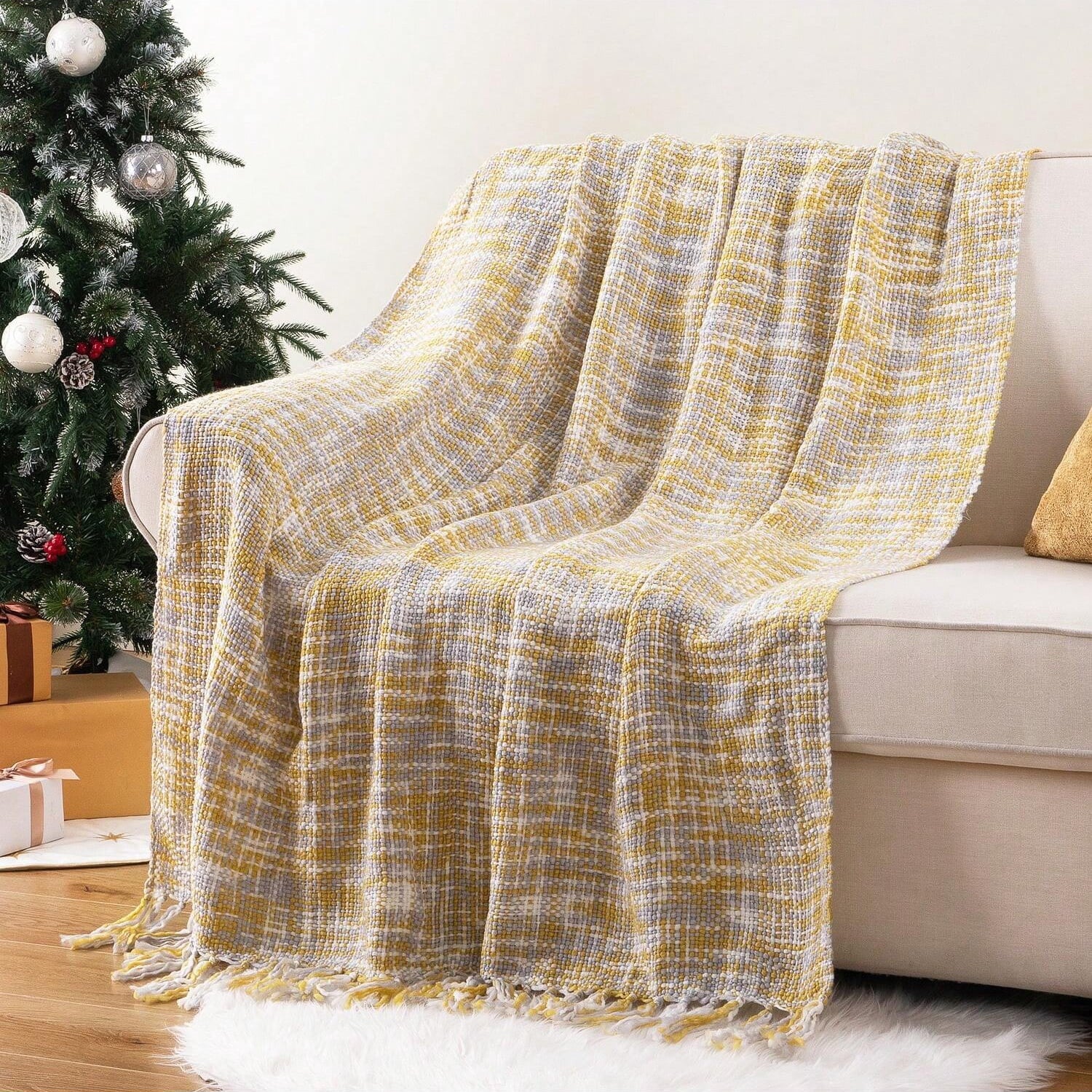 Orange Throw Blanket for Couch,Decorative Fall Blanket,Halloween Throws for Home Decor,50"x60"