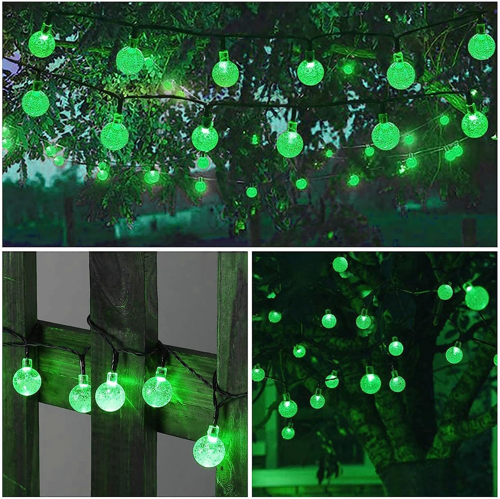 LINLIN Solar Crystal Ball String Lights,Waterproof LED Bubble Globe Solar Fairy Lights 8 Mode Ball String Lights for Bistro Garden Yard Home Party Wedding Christmas Decoration