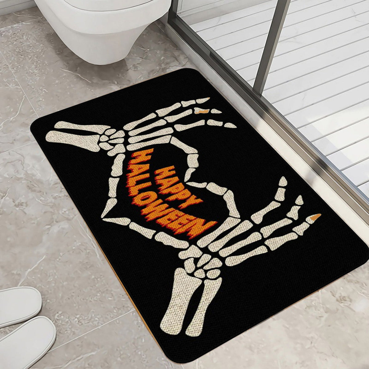 YIMWNYI Halloween-Themed Door Mat, Spooky Entryway Rug, Non-Slip Wiper, Decorative Pumpkin Mat, Perfect for Trick-or-Treaters, Versatile Indoor Outdoor Decor