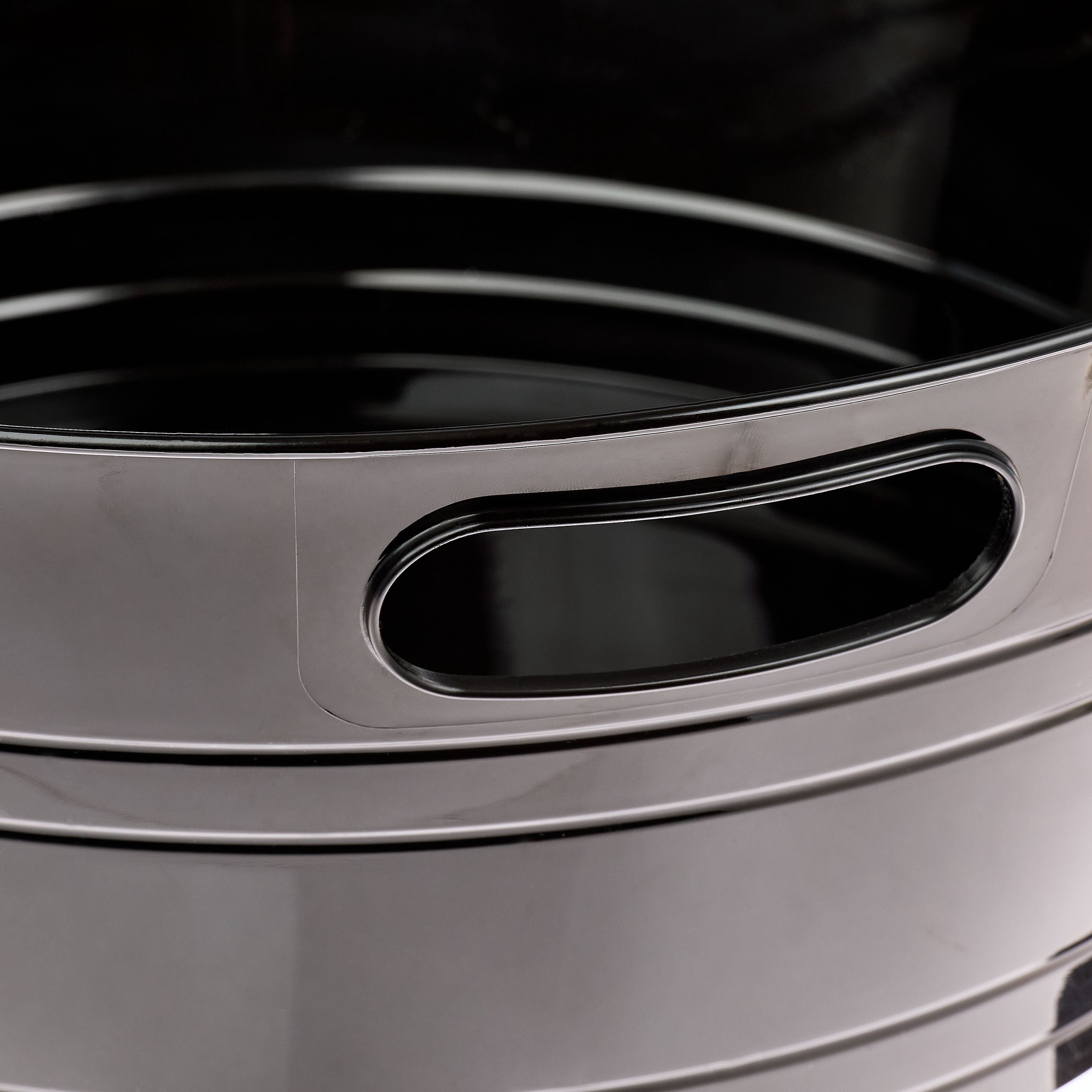 Way To Celebrate Black Plastic Party Tub with Handles, 17.6 in, 420 oz