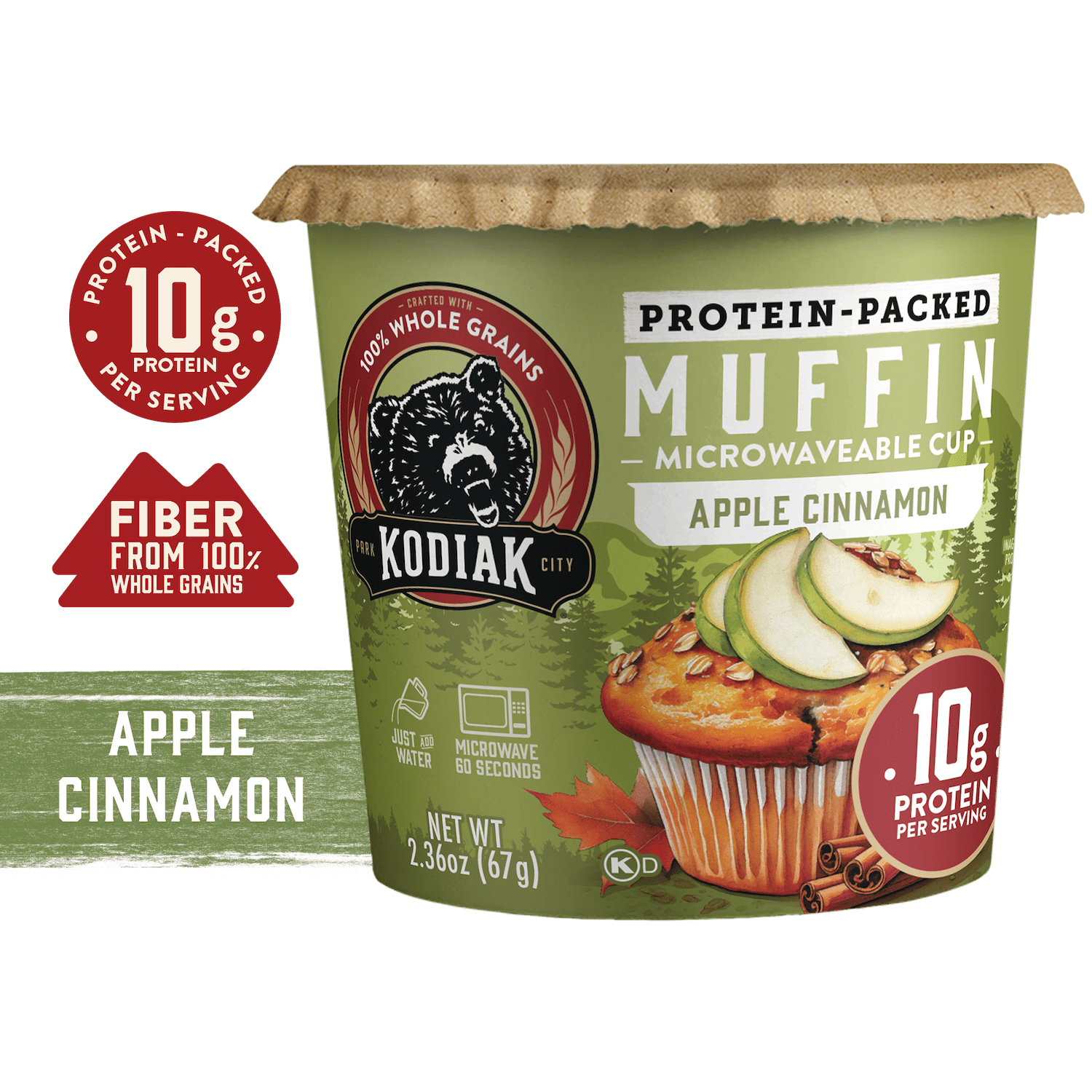 Kodiak Protein-Packed Apple Cinnamon Muffin Power Cup, 2.36 oz
