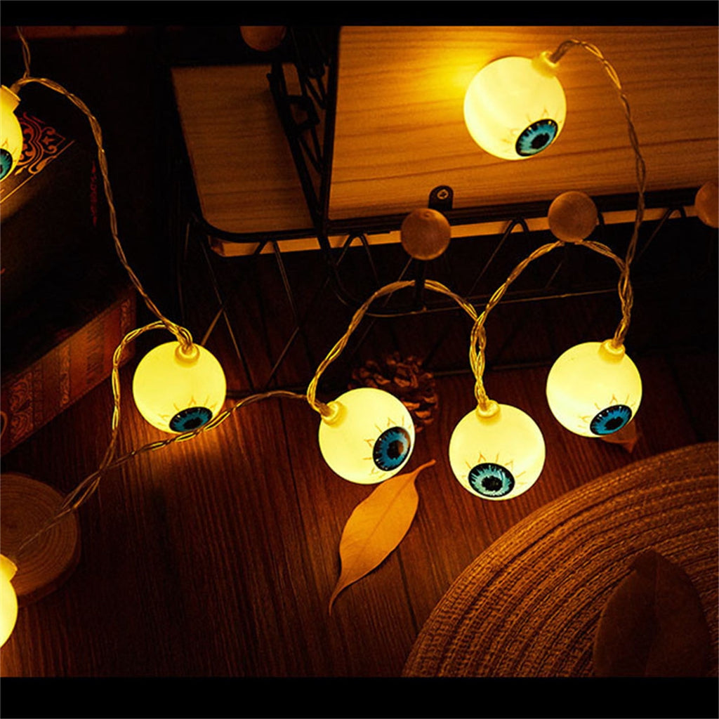 Halloween Decorations 20 LED Spooky Eyeball Lights Outdoor Green Firefly Lights For Garden Yard Patio Pathway Lawn Halloween Party