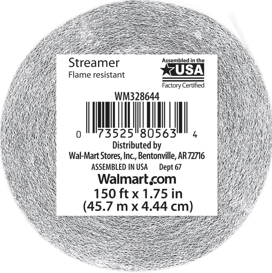 White Paper Party Streamer, 150', by Way To Celebrate