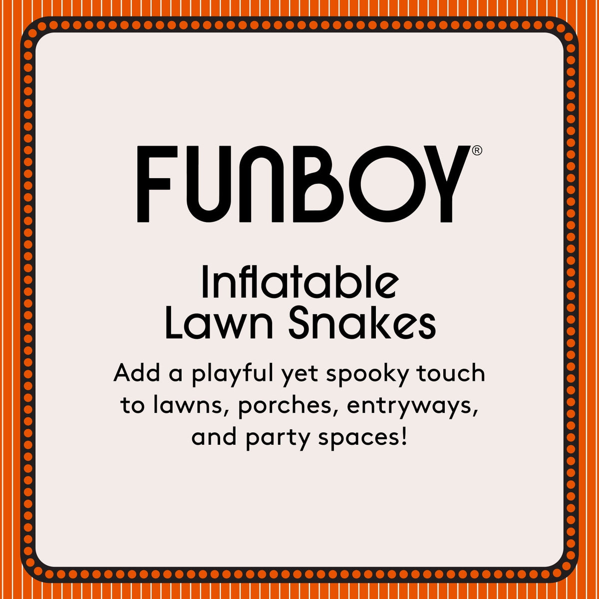 FUNBOY Inflatable Halloween Lawn Snakes 3-Pack, Outdoor Decor with Bonus Ghost