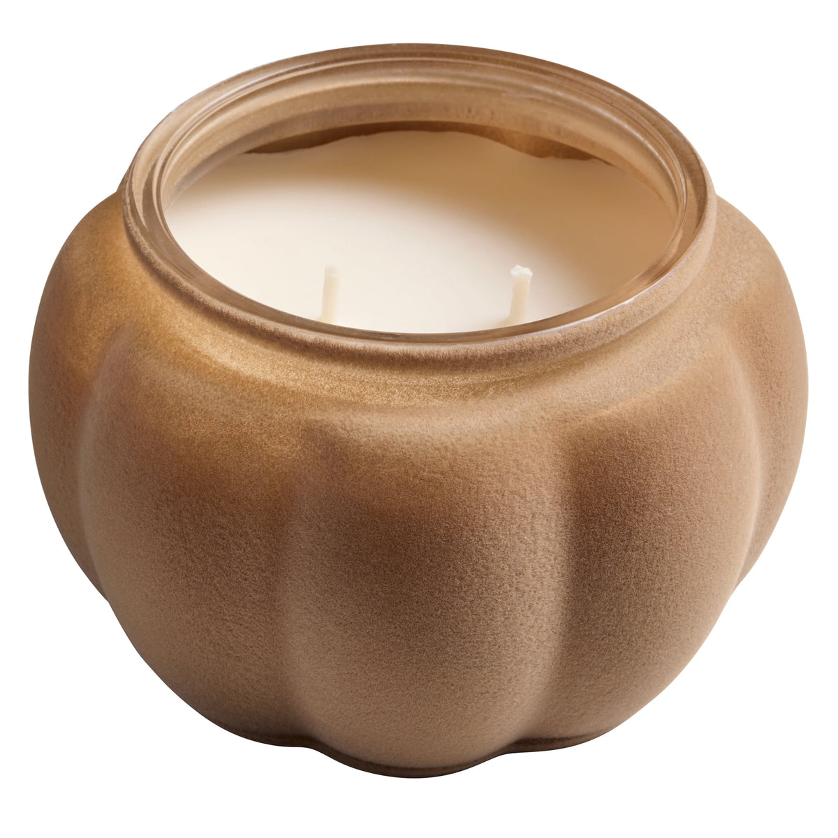 Better Homes & Gardens Flocked Pumpkin Jar Candle, Pumpkin Snickerdoodle Swirl, 2-Wick, 12.7 oz