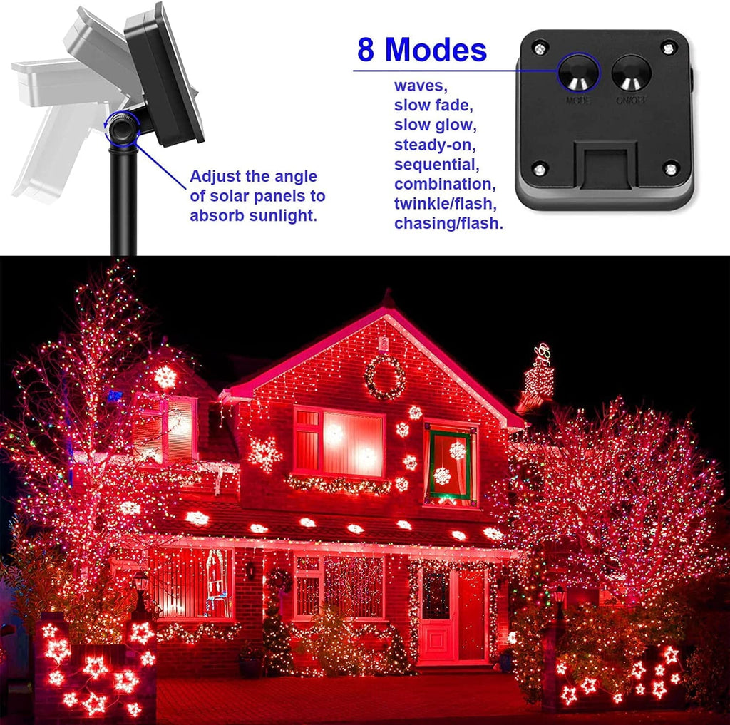 Purple Solar Fairy Lights Outdoor Waterproof, 4 Packs Each 33ft 100 LED Solar String Lights, 8 Modes Silver Wire Solar Twinkle Lights for Halloween Christmas Patio Garden