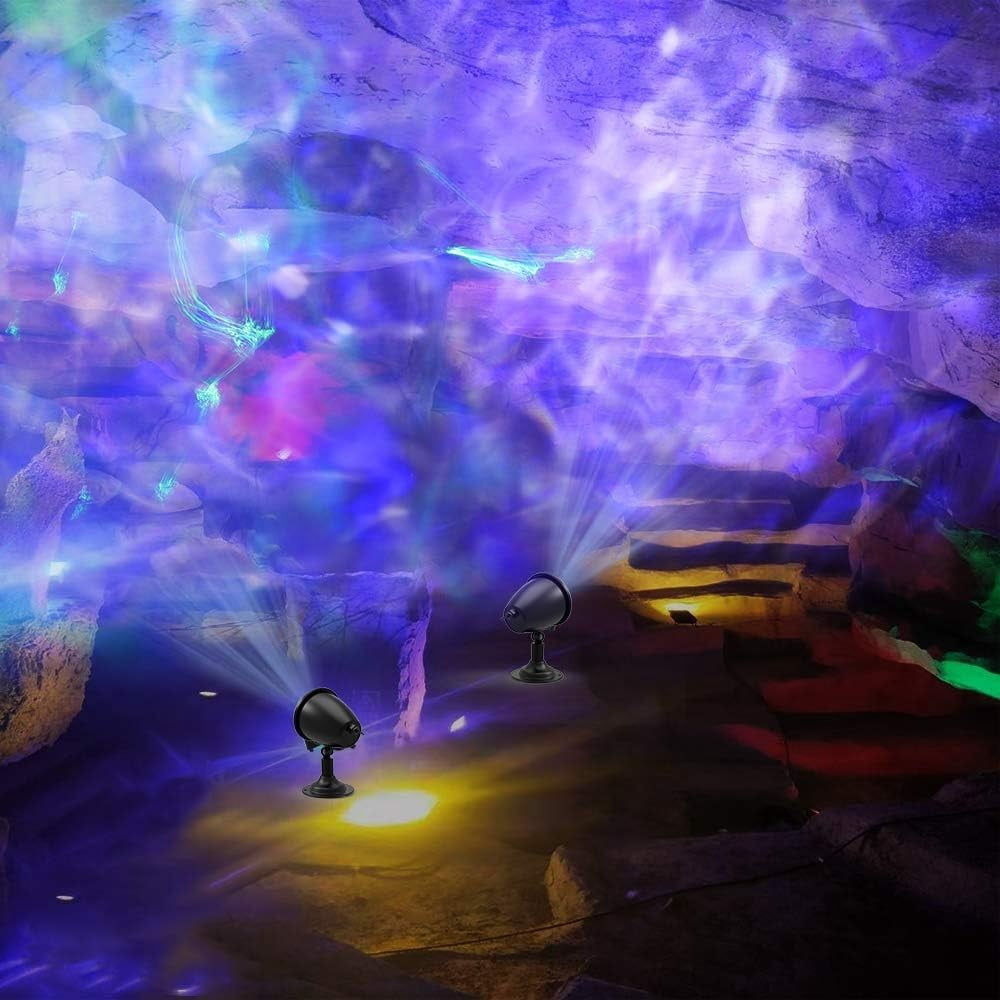 10 Colors Outdoor LED Landscape Projector Lights Holiday with Remote and Timer