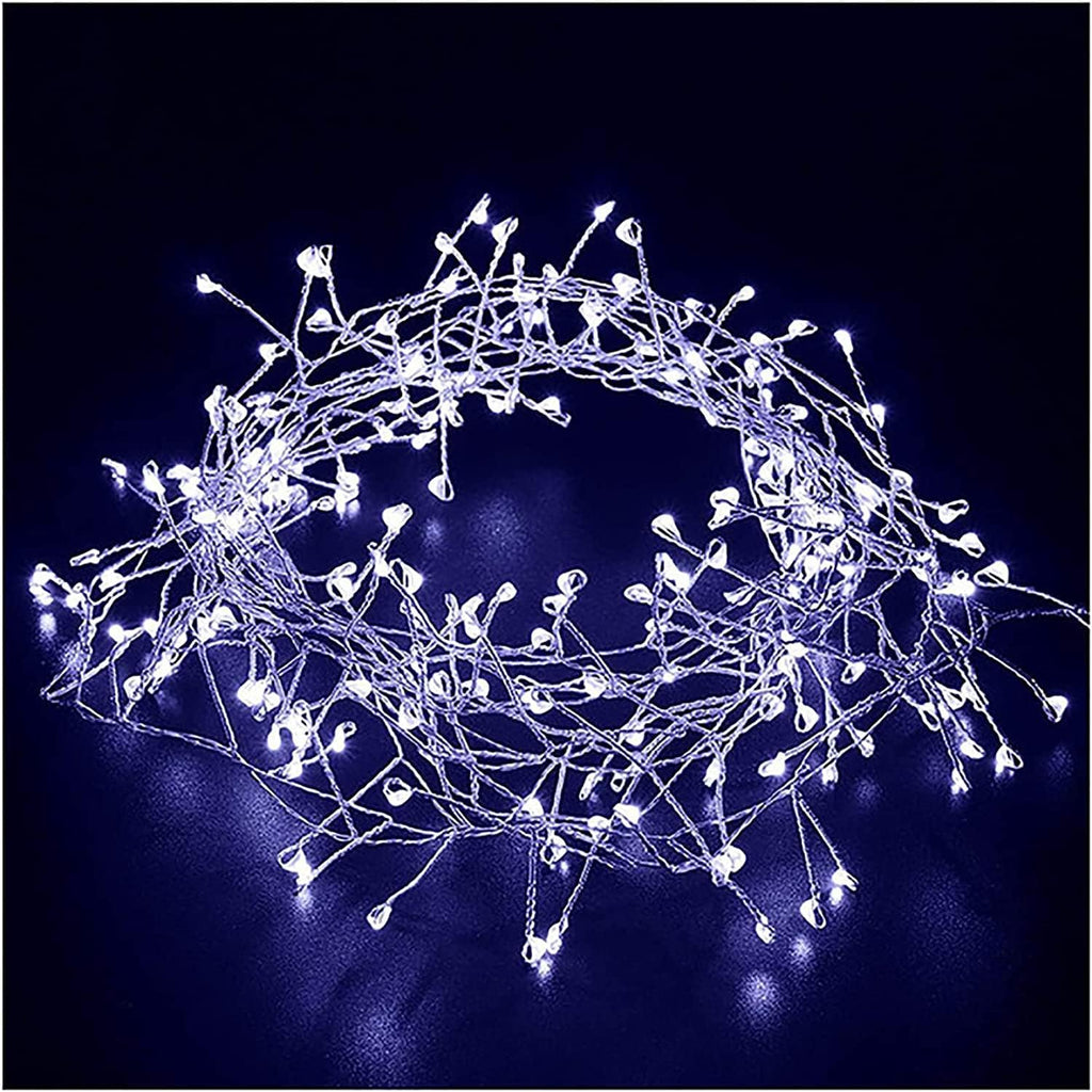 Mini Firecrackers String Light 19.68Ft 200 LED USB Operated 8 Modes Cluster Chain Fairy String Lights with Remote Control Firefly Lights for Xmas Party Home Garden Decoration
