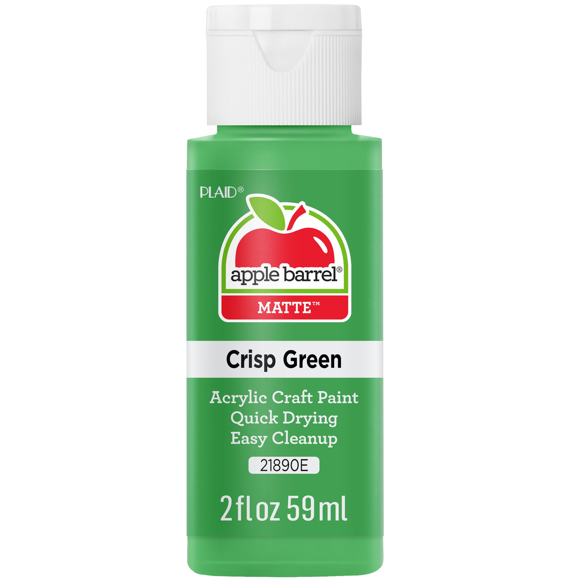 Apple Barrel Acrylic Craft Paint, Matte Finish, White, 2 fl oz
