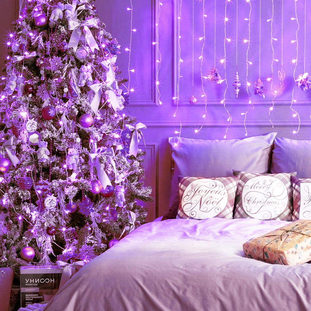 JMEXSUSS 200 LED Christmas Lights Indoor Outdoor, Connectable Warm White Christmas Tree Lights Clear Wire, 66 Ft Twinkle Fairy String Lights Plug in for Bedroom Wedding Christmas Tree Decorations