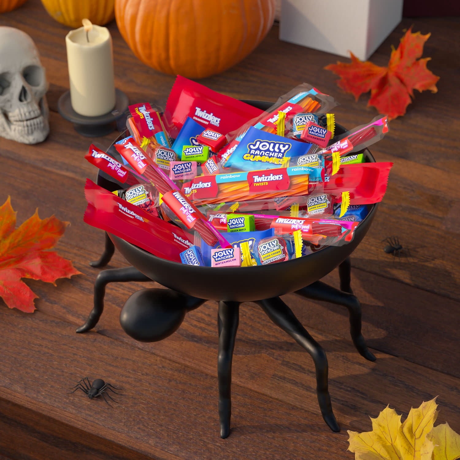 Jolly Rancher and Twizzlers Assorted Fruit Flavored, Halloween Candy Bulk Bag, 85.7 oz (320 Pieces)