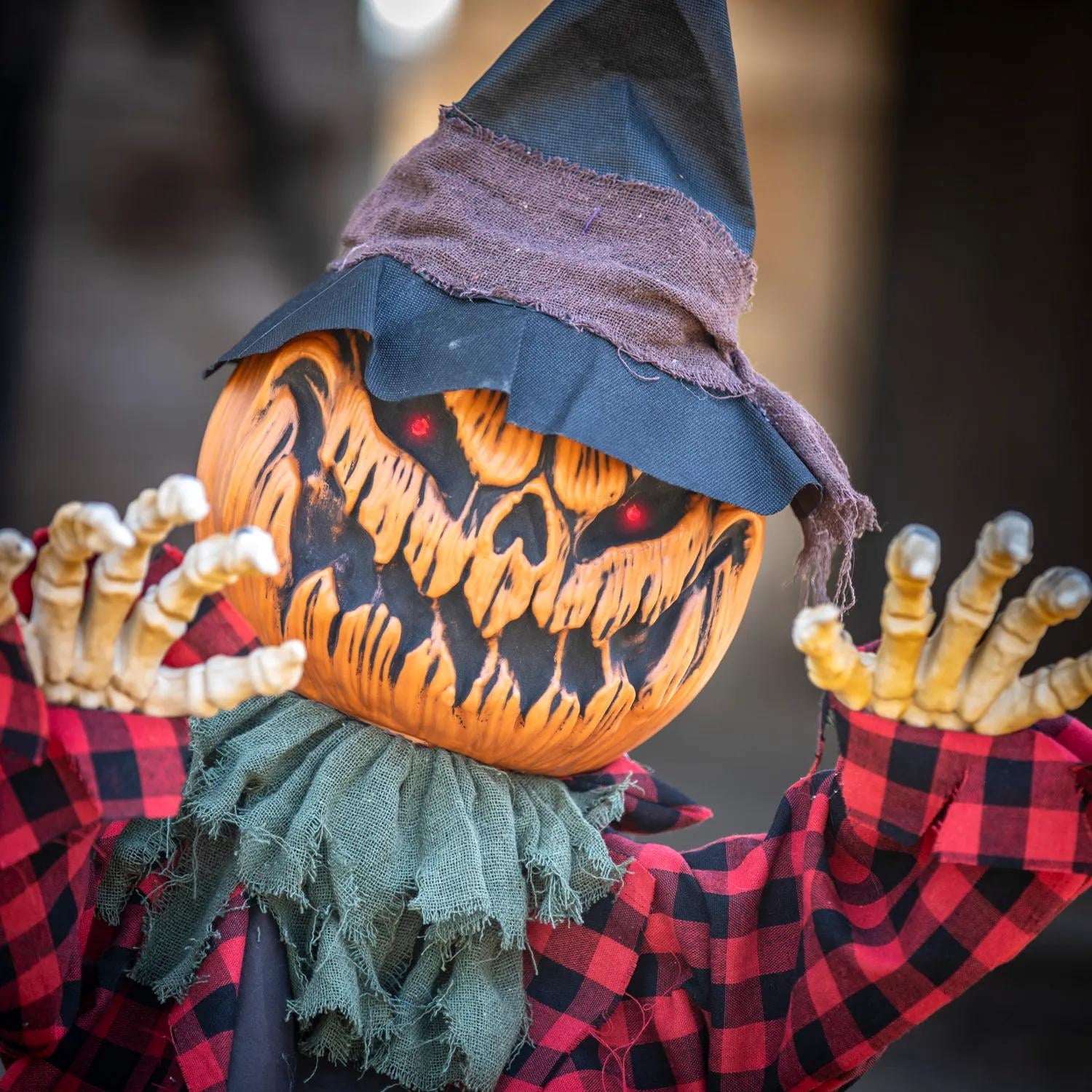 2 Ft. Groundbreaker Orange Pumpkin Man Animated Prop Halloween Decoration