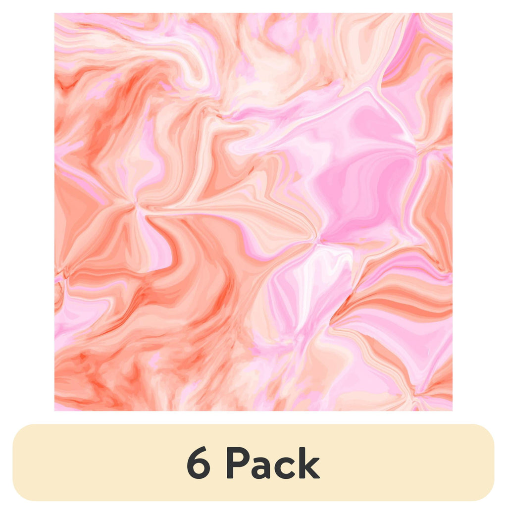 (6 pack) Fat Quarter 100% Cotton Watercolor Texture, Orange, 18"x 21" for Quilting & Sewing, 1 Each